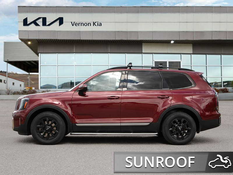 2023 Kia Telluride X-PRO Premium 3-Row Family Cruiser! Captain's Chairs, Loaded - Dawning Red exterior view 3