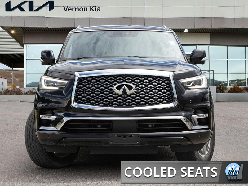 2021 INFINITI QX80 LUXE First-Class Cabin! Heated Leather Seats & Power Moonroof, Heavy Duty Towing! - Black exterior view 2