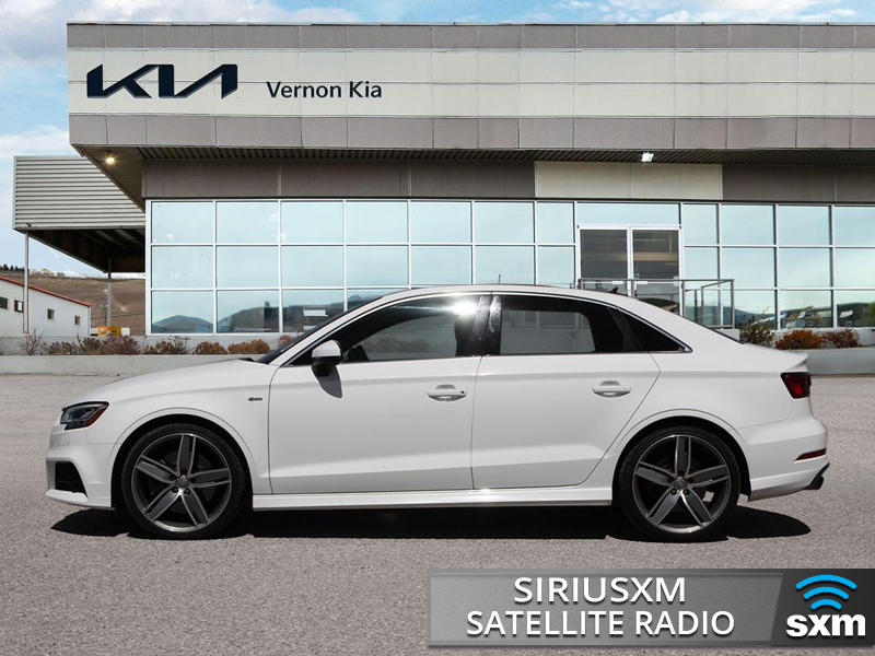 2020 Audi A3 Sedan Progressiv 45 TFSI quattro Legendary Quattro AWD! Advanced All-Weather Grip & Power - White exterior view 3