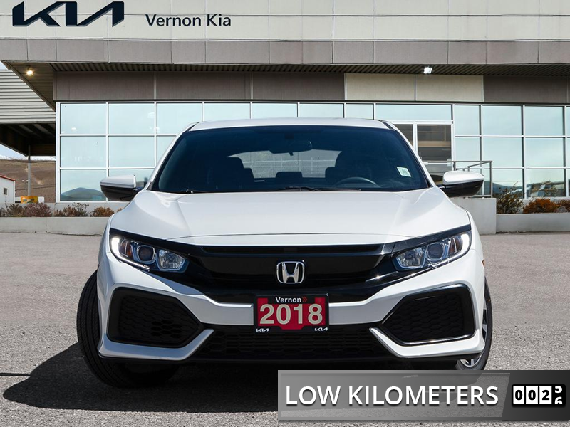 2018 Honda Civic Hatchback LX CVT Euro Hatchback Styling! Aggressive Look, Huge Cargo Space - White exterior view 2