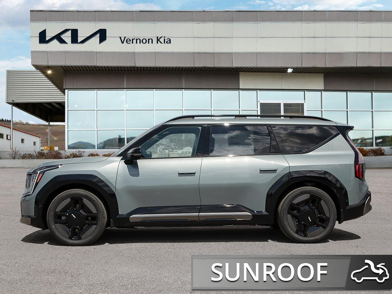 2026 Kia EV9 Land w/GT-Line Package AWD  - HUD - $242.36 /Wk - Iceberg Green exterior view 3