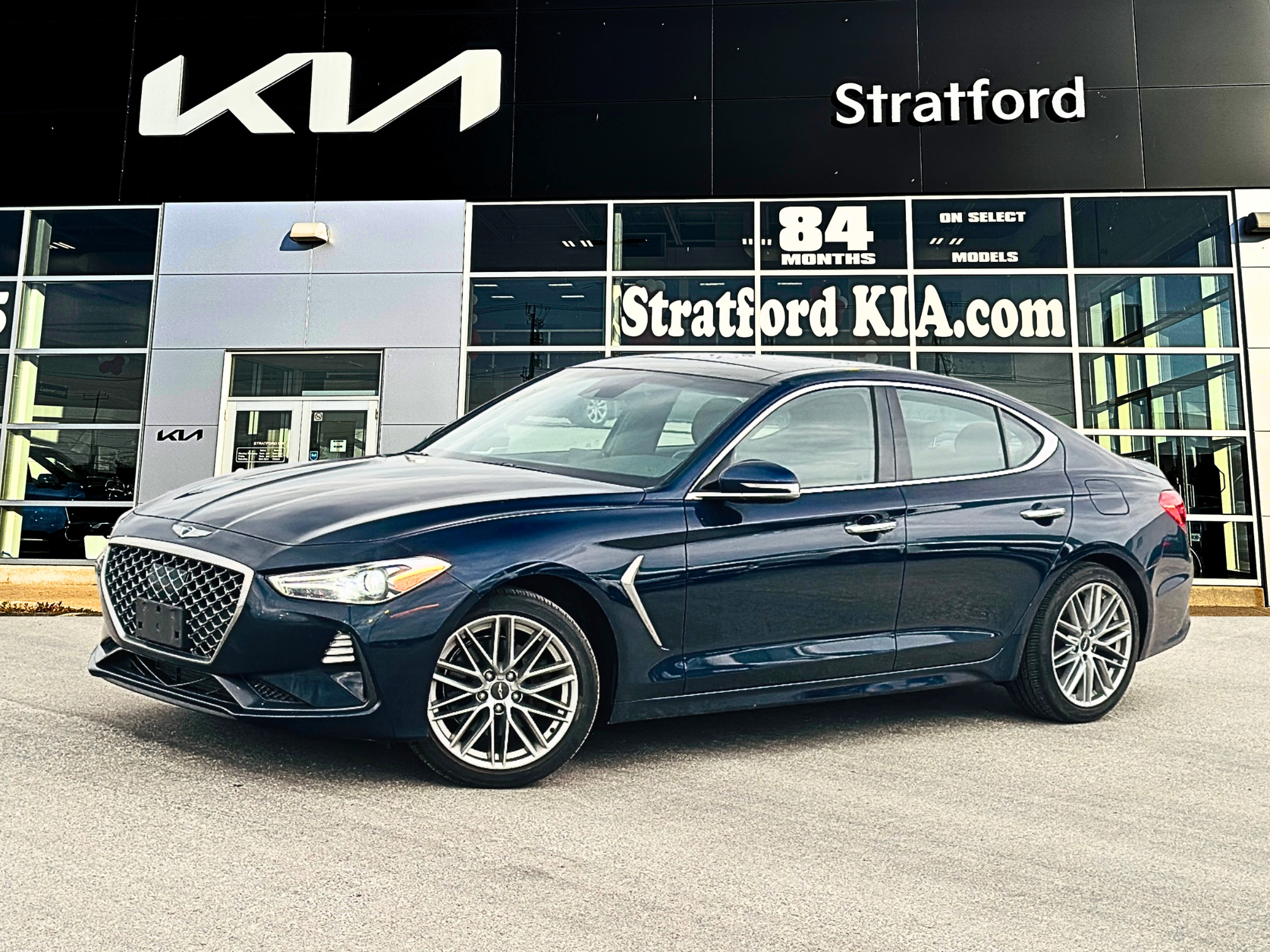 Blue 2021 Genesis G70 2.0T RWD Sedan Rear-Wheel Drive Automatic