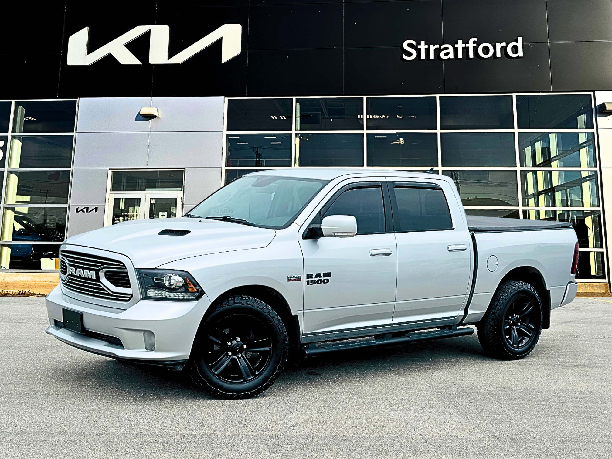 Bright Silver Metallic 2018 RAM 1500 Pickup Truck Four-Wheel Drive Automatic