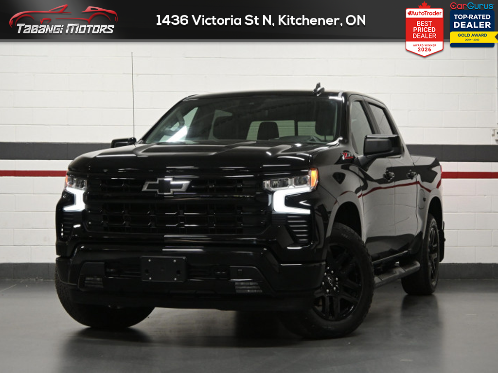 Black 2024 Chevrolet Silverado 1500 RST Crew Cab 4WD Pickup Truck Four-Wheel Drive Automatic