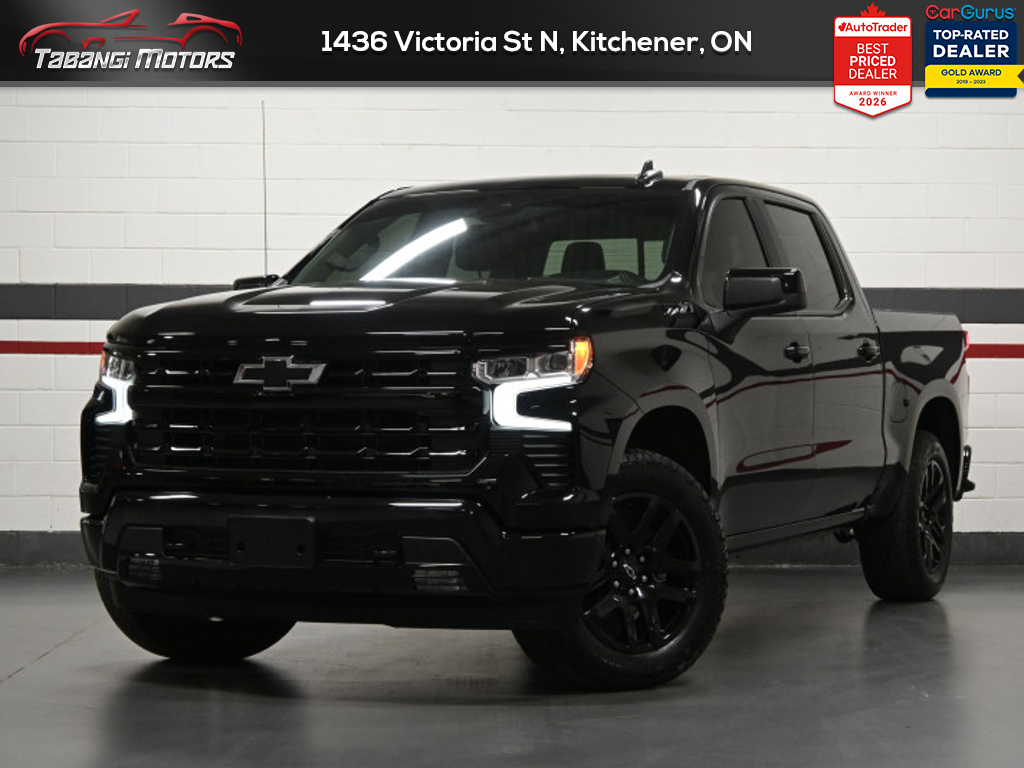 Black 2024 Chevrolet Silverado 1500 RST Crew Cab 4WD Pickup Truck Four-Wheel Drive Automatic