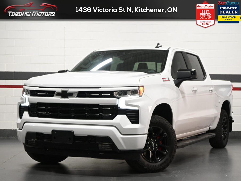 White 2024 Chevrolet Silverado 1500 RST Crew Cab 4WD Pickup Truck Four-Wheel Drive Automatic