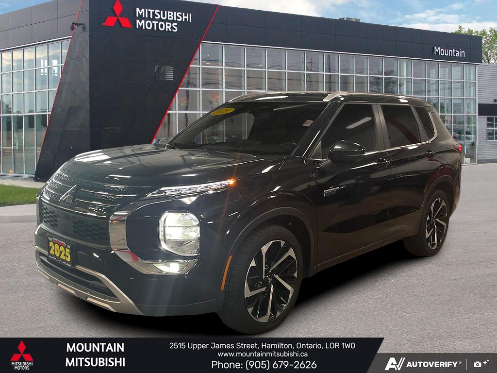 Black 2025 Mitsubishi Outlander Hybrid Plug-in SUV / Crossover All-Wheel Drive Automatic