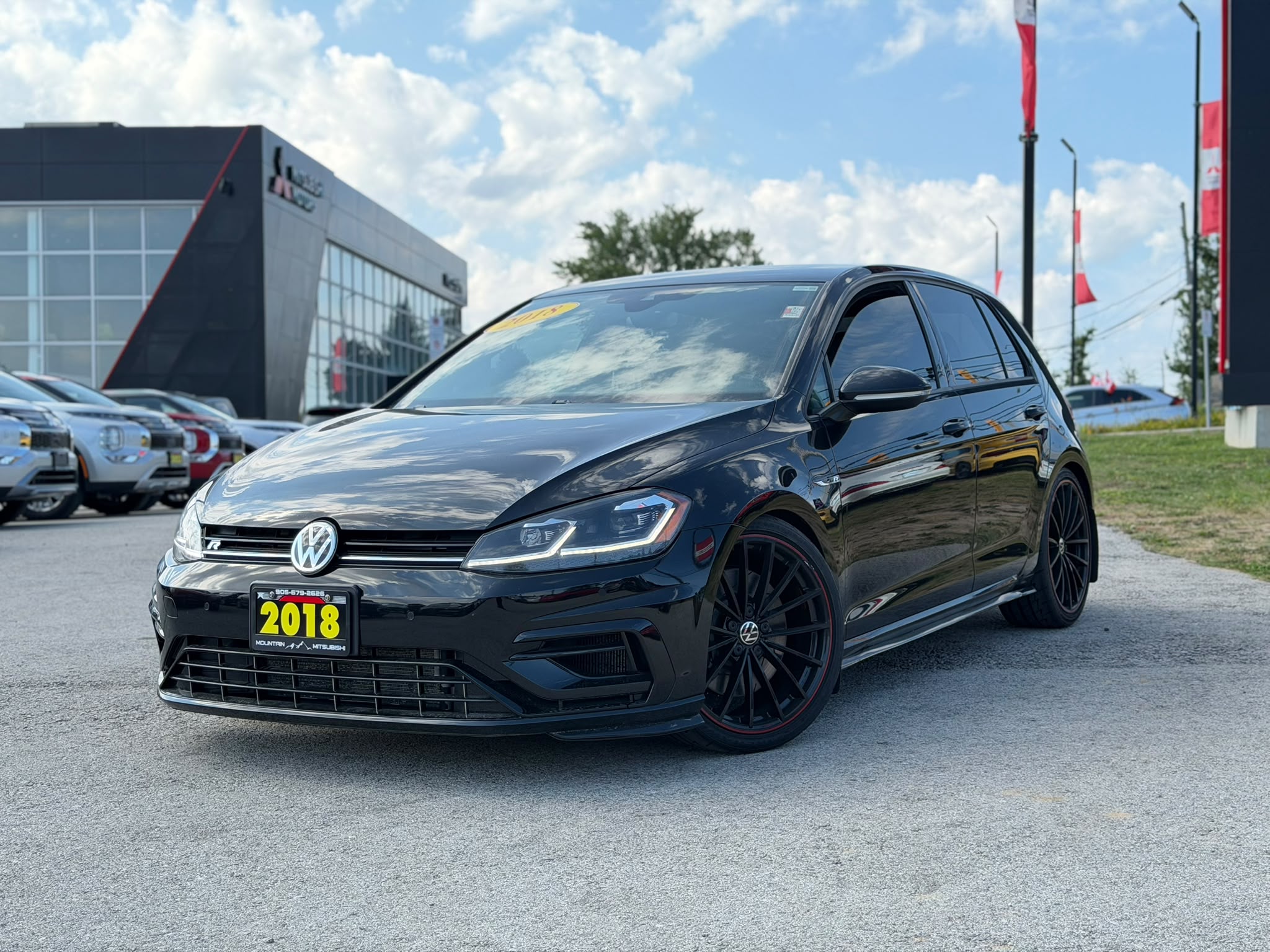 Black 2018 Volkswagen Golf R Hatchback All-Wheel Drive Automatic