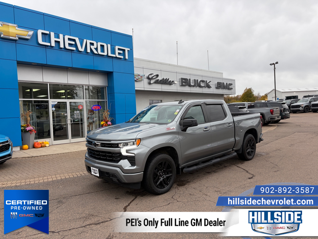 Gray (Sterling Grey Metallic) 2024 Chevrolet Silverado 1500 Pickup Truck Four-Wheel Drive Automatic