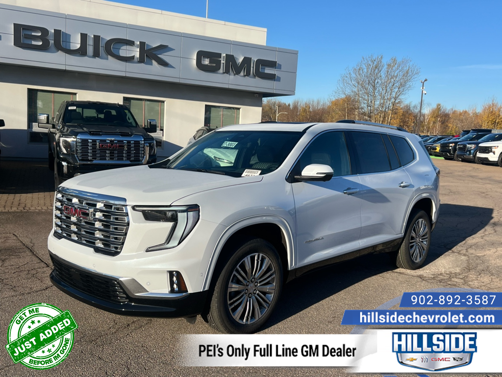 Glacier White Tricoat 2027 GMC Acadia SUV / Crossover Four-Wheel Drive Automatic