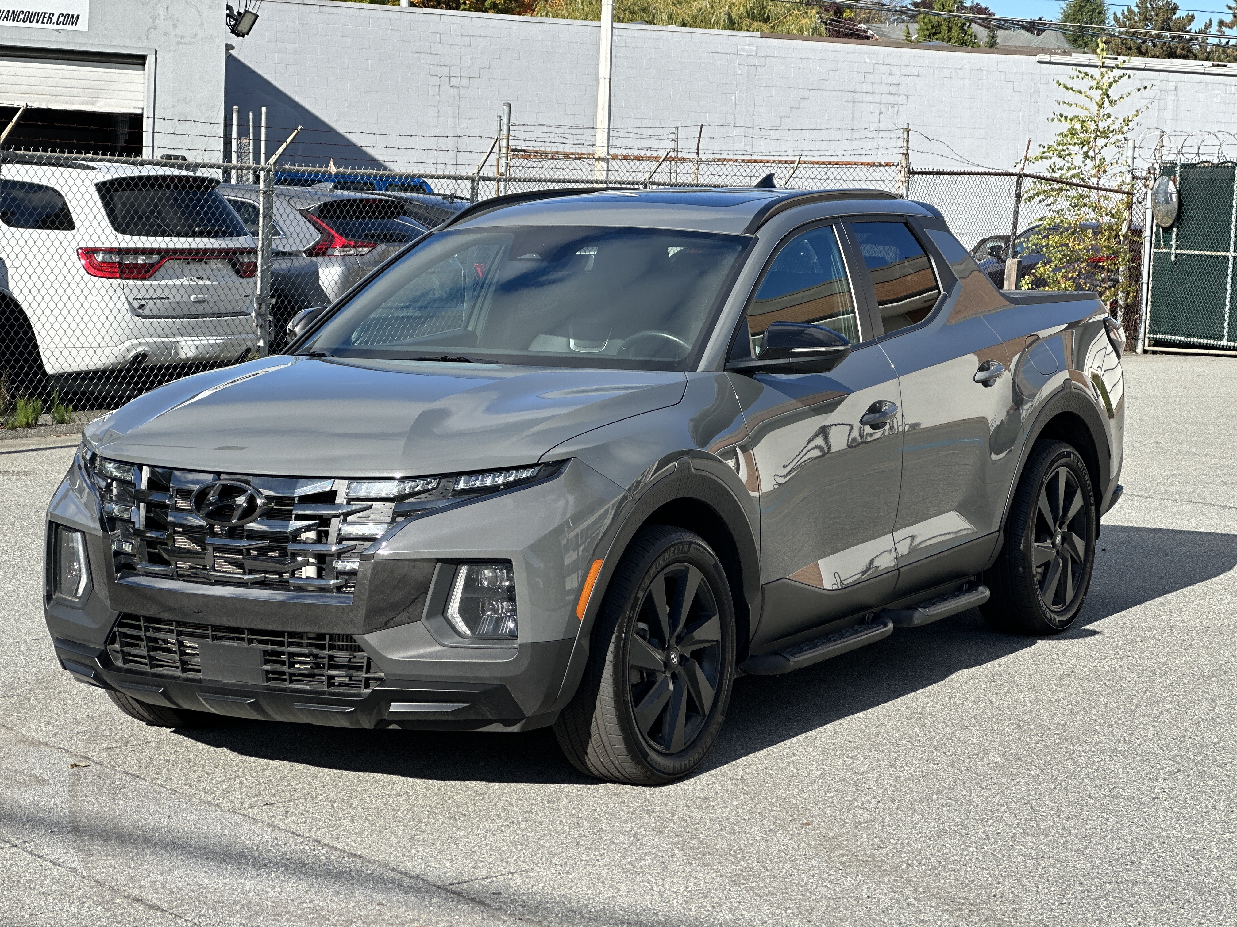 Gray (Hampton Grey) 2024 Hyundai Santa Cruz Pickup Truck Automatic